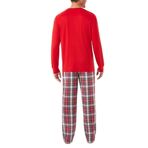 Member's Mark Christmas Men 2-Piece Pajama Set. Let It Snow Print. Size … - Picture 2 of 6